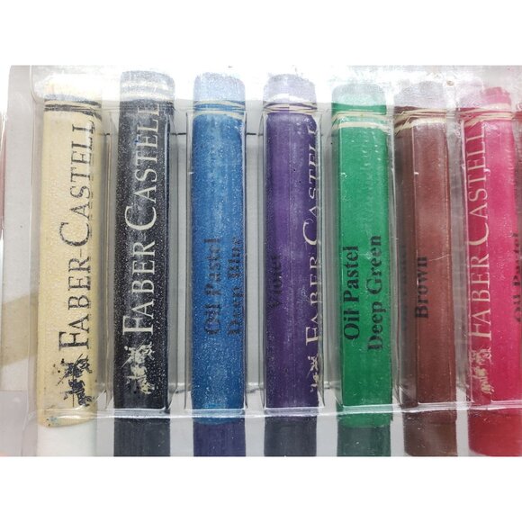 Faber Castell 12 Grip Oil Pastels Non-Toxic Vintage - Picture 5 of 5